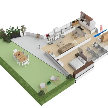 Lägenhet Tranquilo Con Jardin